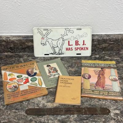Vintage Novelty License Plate Vintage Seed Catalogues
