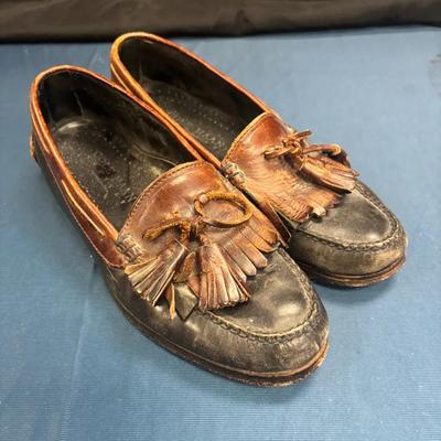 Cole Haan Brown Leather Kiltie Tassel Loafers Size 9