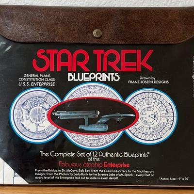 1973 Star Trek Blue Prints Drawn By Franz Joseph Designs Complete