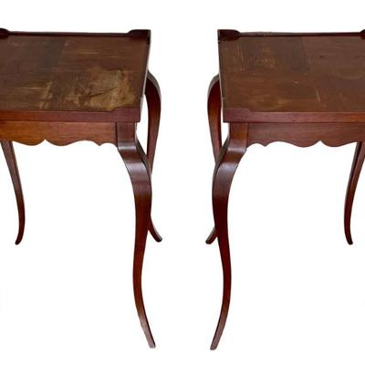 Pair Of Vintage Hekman Furniture Co. Wooden Side Tables - Lexington N. C.