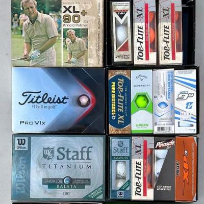 Lot Of Golf Balls With Boxes - Titleist Pro V1X, Wilson, Callaway, Top Flite, And More