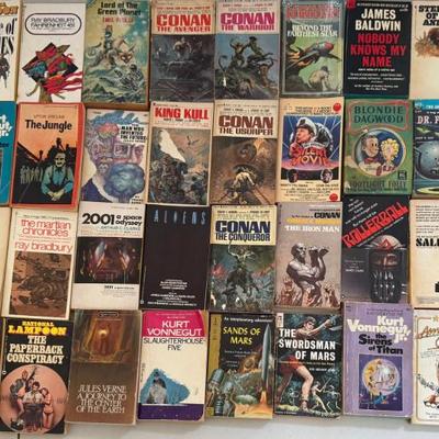 Large Lot Of 50's And 60's Books - Star Wars, Roller Ball, Conan, National Lampoon, Alien, And More