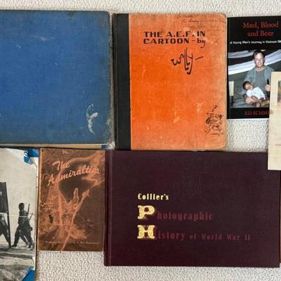 Assorted Books - Unites States Navy, Admiralties, Colliers WWII, Hiroshima, And More