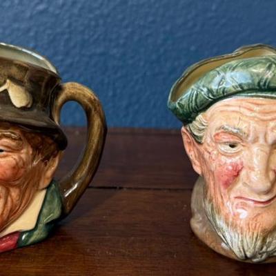 (2) Vintage Royal Doulton England Toby Jugs - Owd Mac, And Paddy