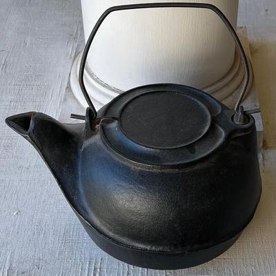 Vintage Heavy Cast Iron Lidded Kettle (as Is)
