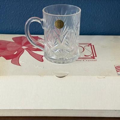 (6) Paul Sebastian Made In USA Crystal Mugs IOB