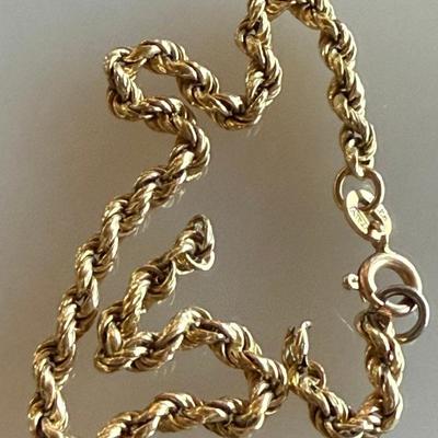14K Gold Scrap Gold Bracelet (as Is) - Total Weight 2,78 Grams
