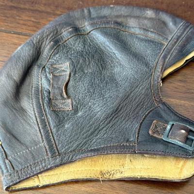 World War II Us NAF 1092 Leather Flight Helmet
