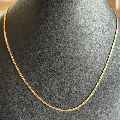 Vintage 14K Gold S Link 16 Inch Chain - Total Weight 3.32 Grams