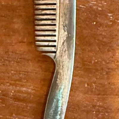 Vintage R. B. Sterling Silver Miniature Comb - Total Weight 4.71 Grams