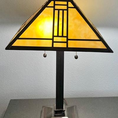 
Tiffany Style 28" Double Pull Table Lamp With Glass Shade