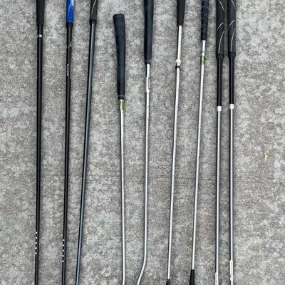 (9) Assorted Golf Clubs - Ram Golf Zebra, Adams Golf