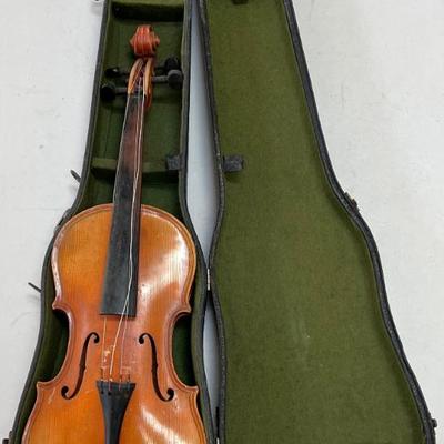 Vintage Copy Of Giovan Paolo Amaggini Made In Germany Violin With Hard Case (as Is)