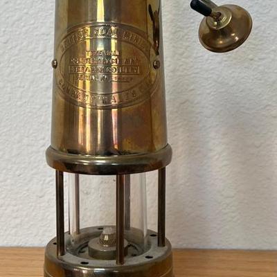 British Coal Mining Company Brass Miners Lamp Reproduction