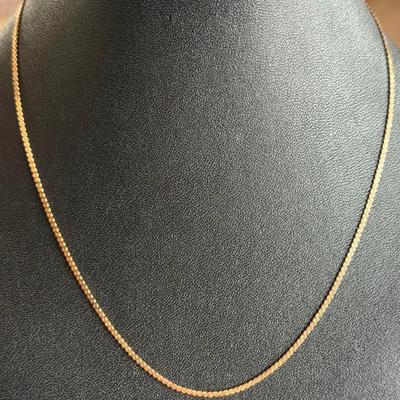 Vintage 14K Gold S Link 16 Inch Necklace - Total Weight 2.61 Grams