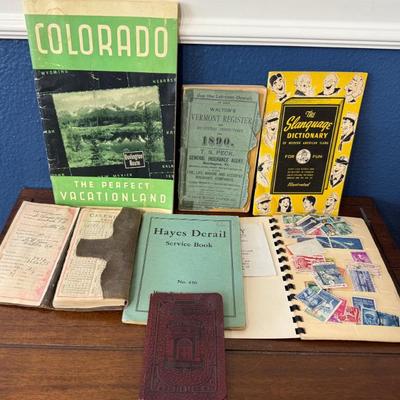 1890 Vermont Register, 1911 Calendar, Kennedy And Titanic Newspaper, Vintage Stamps, And More