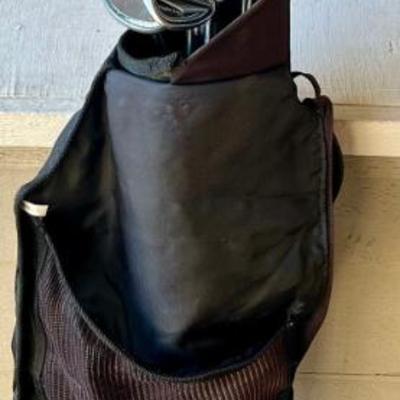 Black Material Golf Bag With Assorted Adamsgolf Tight Lies Adult Clubs