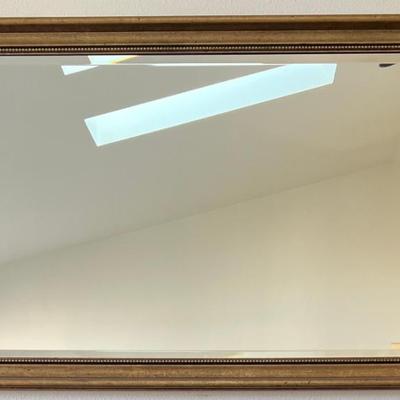 47" Decorative Wooden Beveled Wall Mirror
