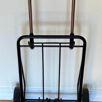 Metal Folding Utility Cart With Solid Rubber Wheels