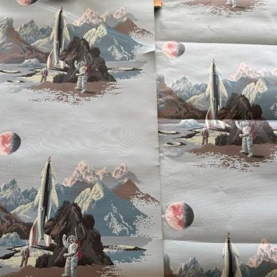 (2) Rolls Of Vintage Sci-fi Wall Paper