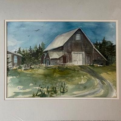 Jim Loxsom Original Watercolor With Matting No Frame