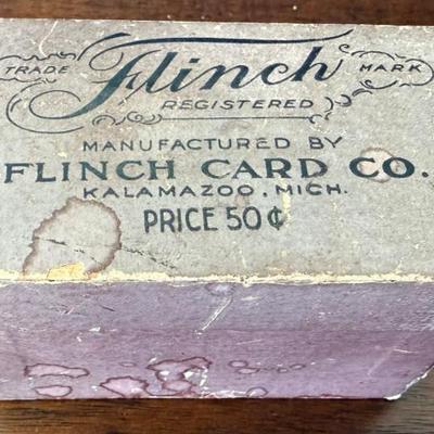 
Antique 1912 Flinch Card Game Kalamazoo Michigan Flinch Card Company