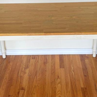 Vintage Wooden Farm Table With Oak Top