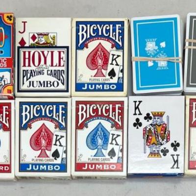 (14) Sets Of Vintage Playing Cards - Bicycle, Wizard, Hoyle
