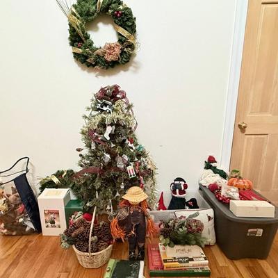 Christmas - 4 Foot Tree, Wreaths, Dancing Reindeer, Towels, Baskets, Greenery, And More