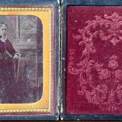 Antique Daguerreotype Photograph In Case (as Is)