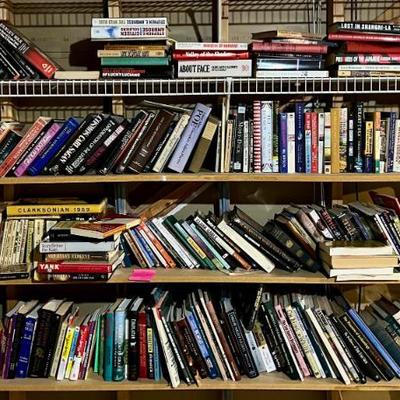 (4) Full Shelves Of Assorted Vintage To Current Hard And Paperback Books