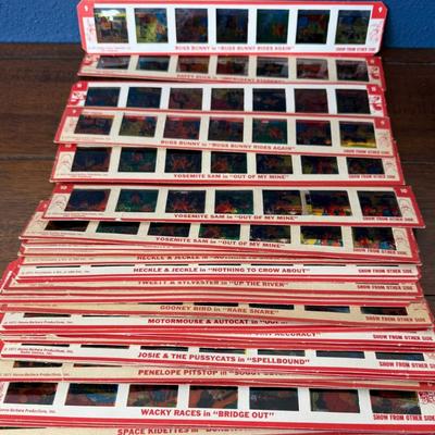 (34) 1947-1971 United Artists Television Vitiphone Slides - Daffy Duck, Mighty Mouse, Bugs, Yosemite