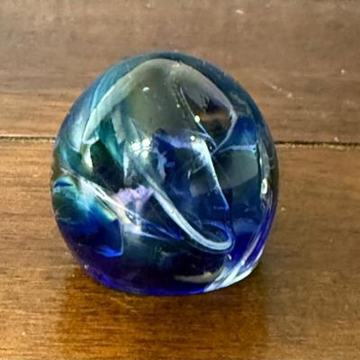 Kim 1998 Art Glass Paper Weight