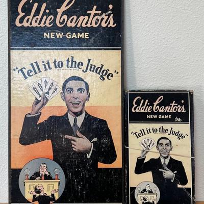 Vintage Eddie Cantor's " Tell It To The Judge" Board Game