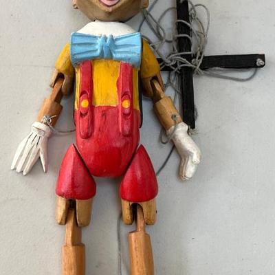 1950's Wooden Hand Painted Pinocchio Marionette