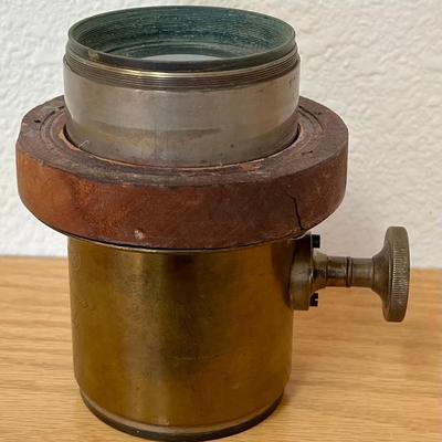 Antique Brass Petzval Type Camera Lens No. 9037 New York