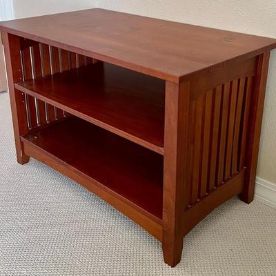 Small Mission Style 3 Tier Wooden Media Stand