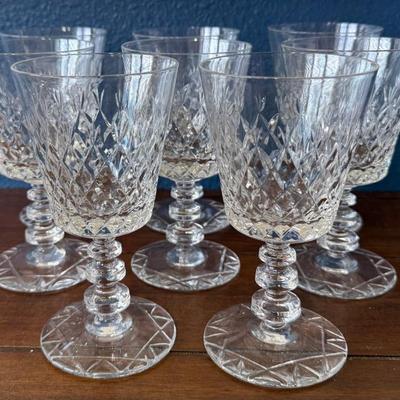 Set Of (8) Crystal Wine Goblets