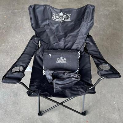 Scotts Bluff Country Club Folding Chair With Soft Case And Folding Blanket