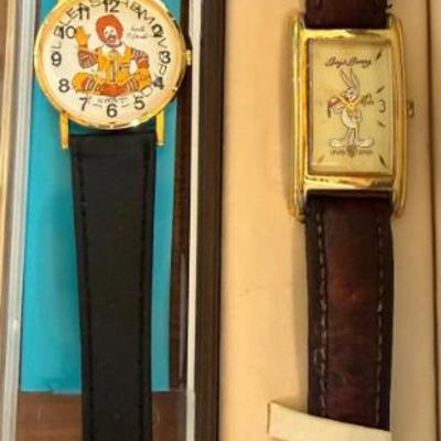Limited Edition Warner Brothers Bugs Bunny Watch IOB - Ronald McDonald Watch IOB