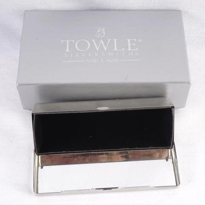 Vintage Towle Silversmiths Makeup Lipstick Container With Original Box