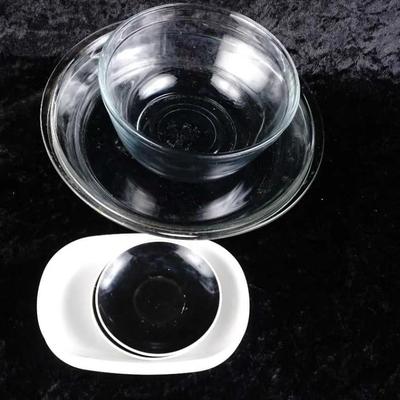 Vintage Anchor Hocking and Pyrex Clear Glass Mixing Bowl Collection