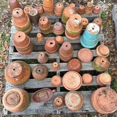 Large Lot of Vintage Terracotta Planters - Authentic Made in Mexico & Italy