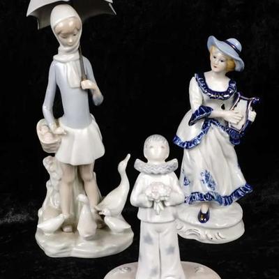 Mixed Porcelain Figurine Set - Lladro & Flavia Weedn - Vintage Home Decor