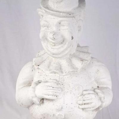 Vintage Shorty Clown Miniature - Plaster Concrete Circus Statue