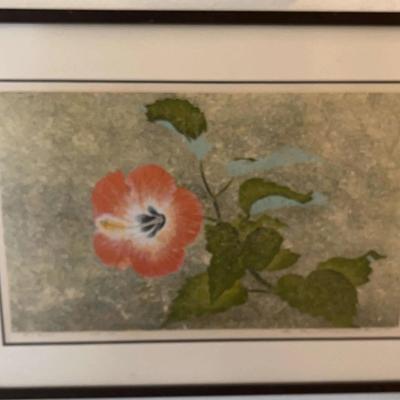 Yukio Katsuta “Hibiscus” Serigraph — Artist Proof 3/10, No.135 — Signed & Dated 1980