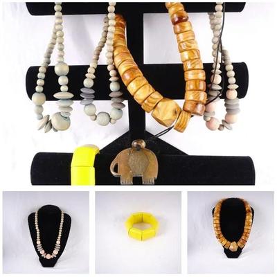 Natural & Artisan Wooden Costume Jewelry Collection