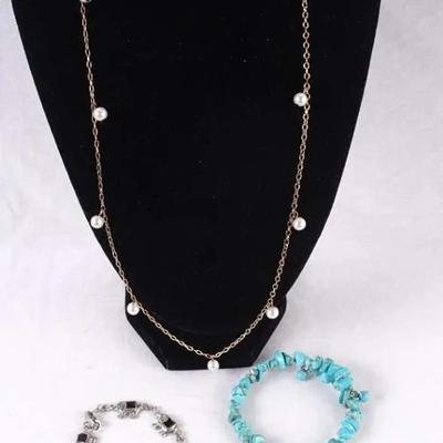 Title: Vibrant Multicolored Women's Costume Jewelry Lot: Bracelets & Eyeglass Chain