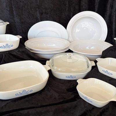 Large Corning Ware Collection – Baking Dishes, Lids & Cookware Set, Classic White