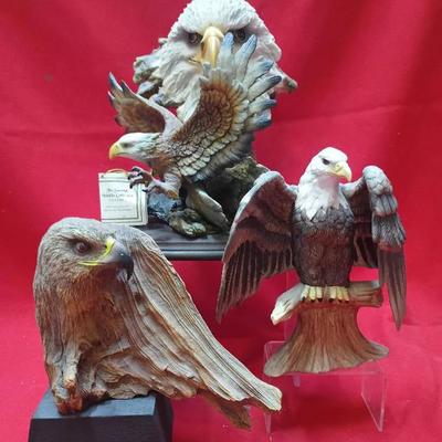 Three Eagle Sculpture Lot – Cain “Aerial Victor” Limited Edition & More
